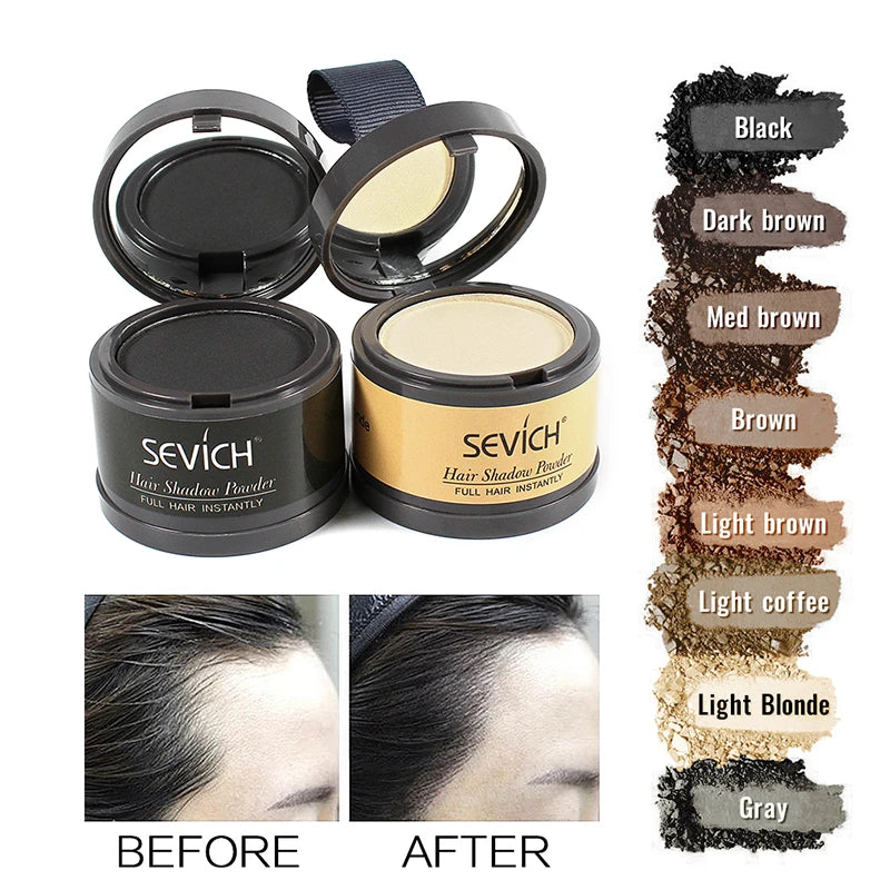 Sevich Hairline Powder 4g - corretivo de cabelo, diga adeus às falhas capilares