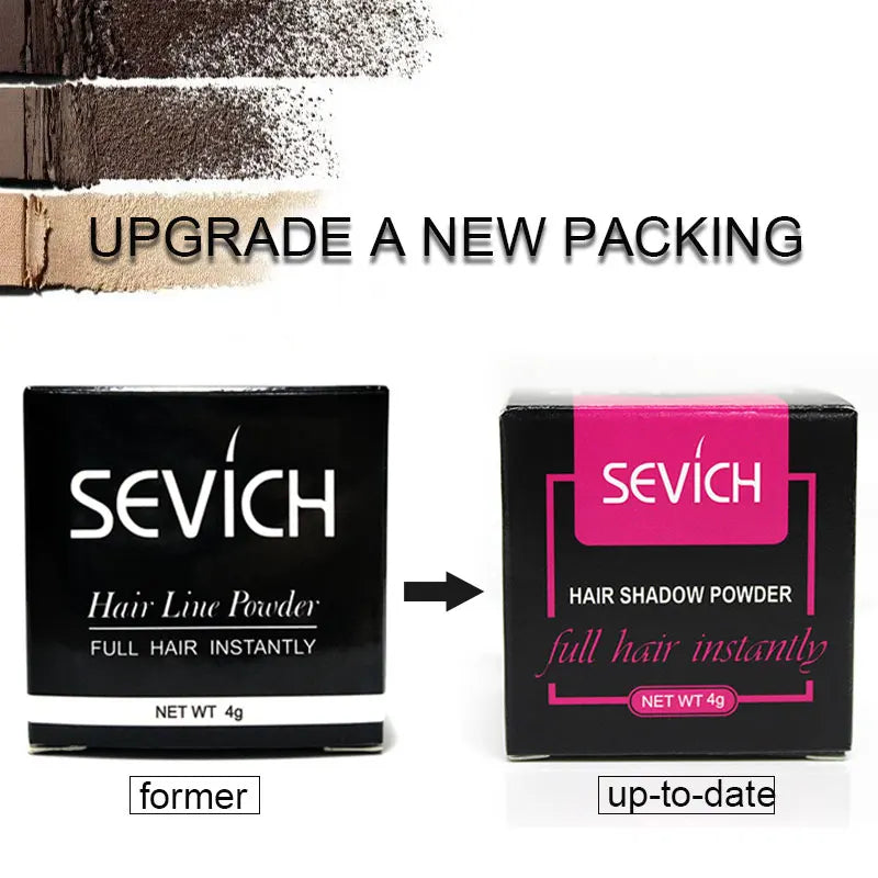 Sevich Hairline Powder 4g - corretivo de cabelo, diga adeus às falhas capilares
