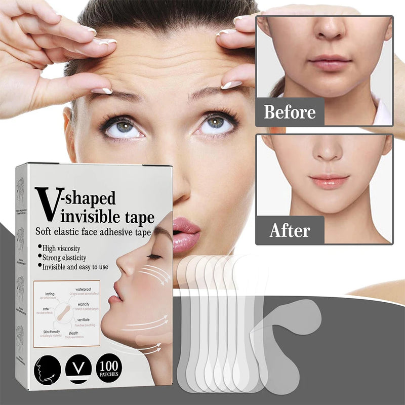 Fita adesiva Anti rugas - V Shaped invisible tape